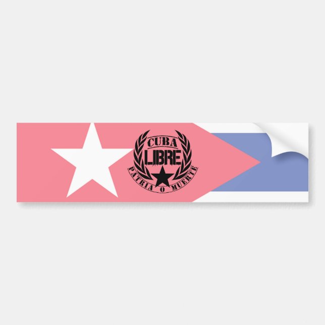 Pegatina Para Coche Cuba Libre Motto Laurels (Frente)