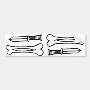 Pegatina Para Coche Cuchillo X 2 del hueso