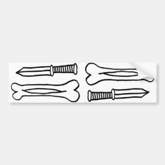 Pegatina Para Coche Cuchillo X 2 del hueso