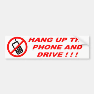 PEGATINA PARA COCHE ¡CUELGUE PARA ARRIBA EL TELÉFONO Y CONDUZCA! ¡!