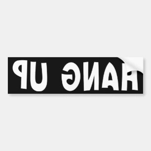 Pegatina Para Coche CUELGUE PARA ARRIBA (invertido)