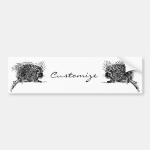 Pegatina Para Coche Cuidada y espeluznante Hedgehog Thunder_Cove