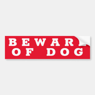 Pegatina Para Coche CUIDADO CON EL pegatina/Signo DE PERRO