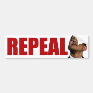PEGATINA PARA COCHE CUIDADO OBAMACARE DE OBAMA DE LA DEROGACIÓN