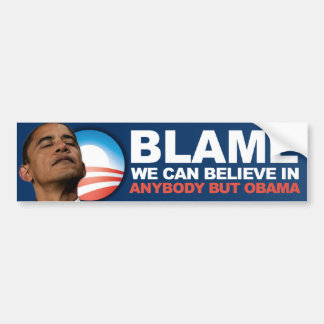 Pegatina Para Coche Culpa podemos creer adentro - a Obama anti