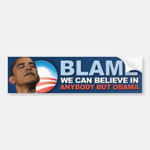 Pegatina Para Coche Culpa podemos creer adentro - a Obama anti