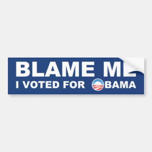 Pegatina Para Coche Cúlpeme, yo votó por Obama