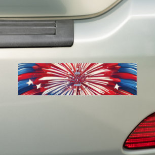 Pegatina Para Coche Cumpleaños 250 de América 1776-2026 Fuegos Artific