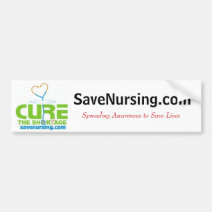 Pegatina Para Coche curethe2, SaveNursing.com, conciencia de