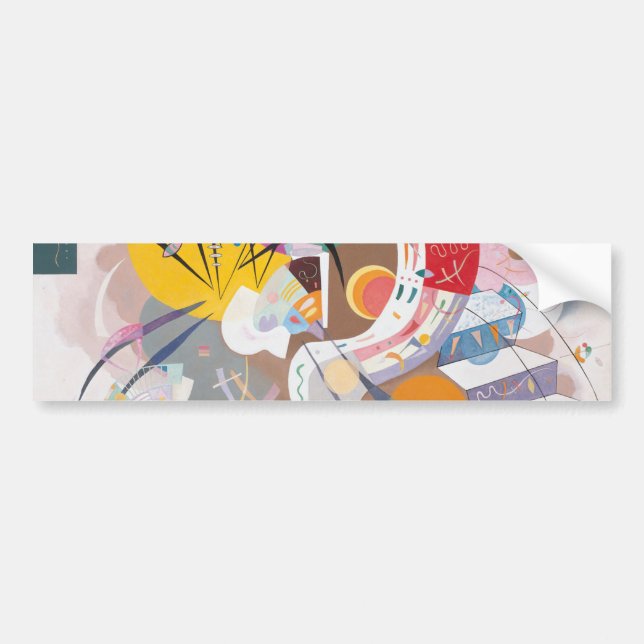 Pegatina Para Coche Curva dominante abstracta de Kandinsky (Frente)