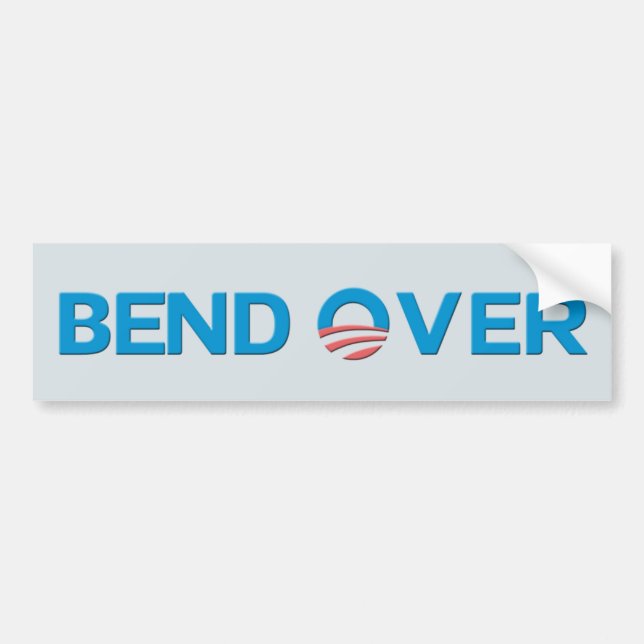 Pegatina Para Coche Curva sobre Obama anti Bumpersticker (Frente)