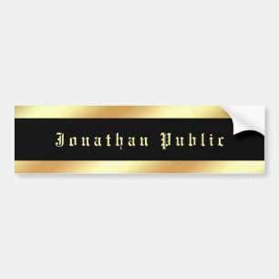 Pegatina Para Coche Custom Black Gold Old Text Modern Trendy Template