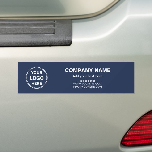 Pegatina Para Coche Custom Logo Navy Blue Professional Business (en coche)