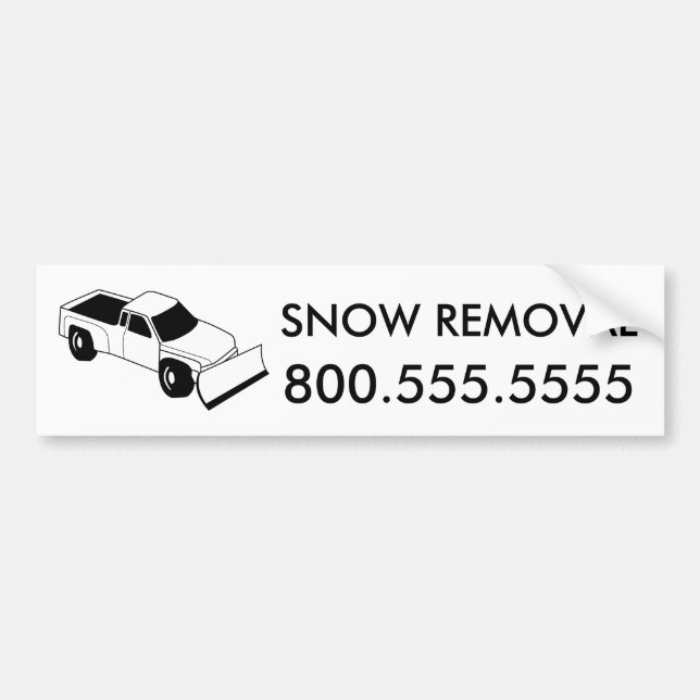 Pegatina Para Coche custom snow removal : snow plow truck (Frente)