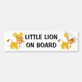 Pegatina Para Coche Cute Cartoon Lioness Carrying Her Cub