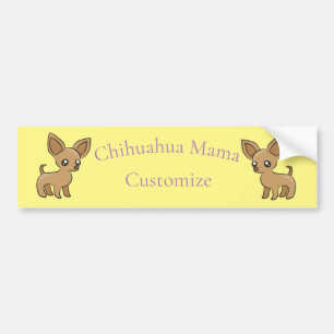 Pegatina Para Coche Cute Chihuahua Mama Art Thunder_Cove