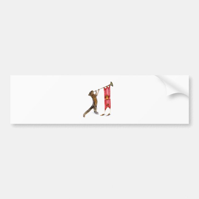 Pegatina Para Coche Cute Chipmunk Herald (Frente)