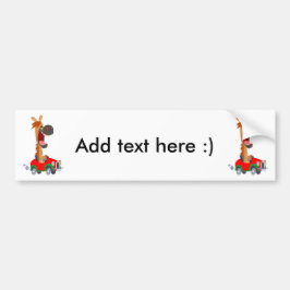 Pegatina Para Coche Cute Motorized Cartoon Horse Bumper Sticker