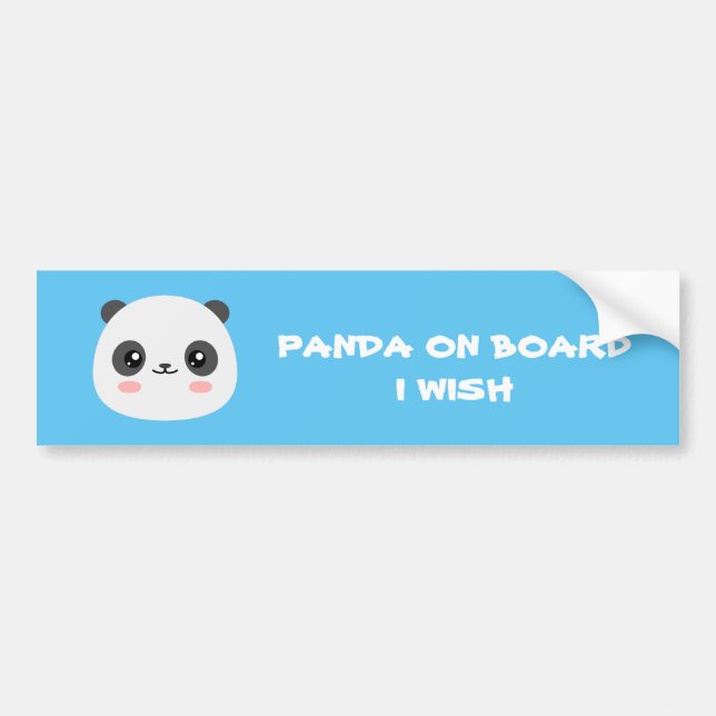 Pegatina Para Coche Cute Panda (Frente)