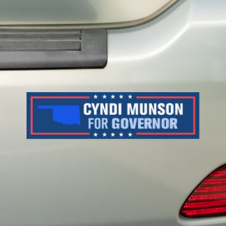 Pegatina Para Coche Cyndi Munson para Gobernadora de Oklahoma