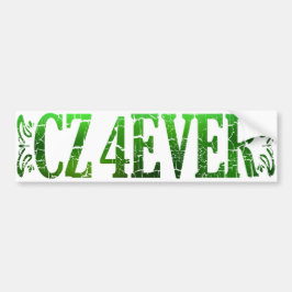 Pegatina Para Coche CZ 4 en verde texturizado