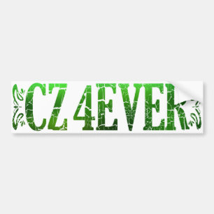 Pegatina Para Coche CZ 4 en verde texturizado