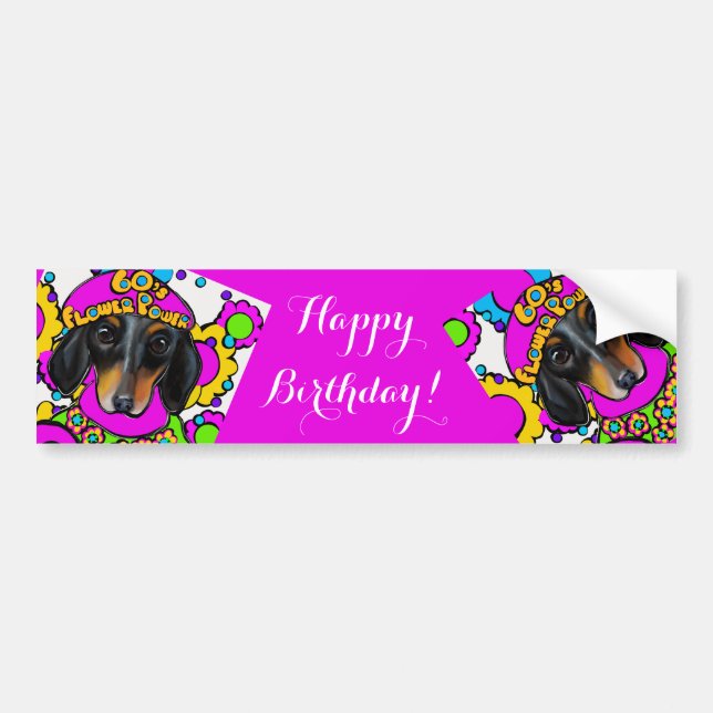 PEGATINA PARA COCHE DACHSHUND  (Frente)