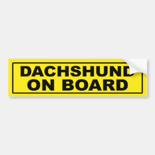 Pegatina Para Coche Dachshund a bordo