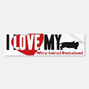 Pegatina Para Coche Dachshund [Alambre-haired]
