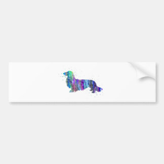 Pegatina Para Coche Dachshund, impresión de la acuarela del perro del
