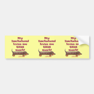 Pegatina Para Coche Dachshund Love Meter