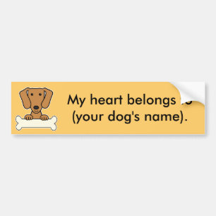Pegatina Para Coche Dachshund personalizado
