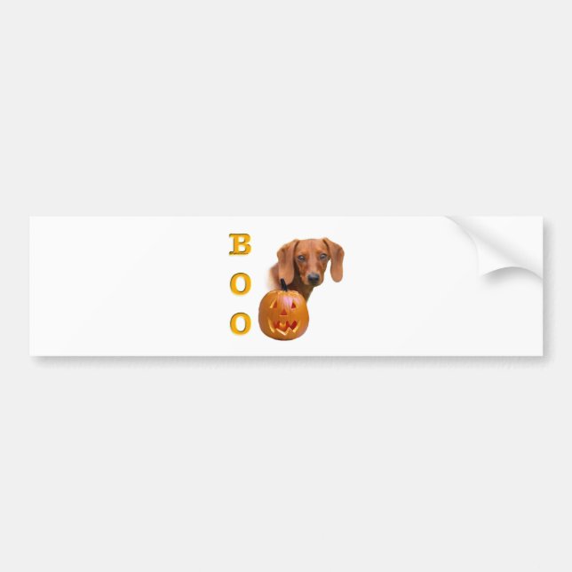 Pegatina Para Coche Dachshund (suave) Boo (Frente)