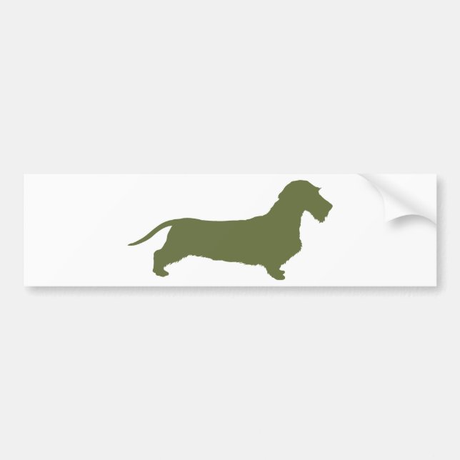 Pegatina Para Coche Dachshund Wirehaired (Frente)