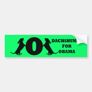 Pegatina Para Coche dachshunds para Obama