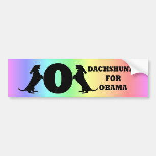 Pegatina Para Coche dachshunds para Obama