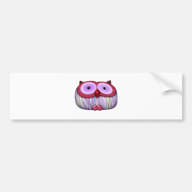 Pegatina Para Coche dainty fushcia owl (Frente)