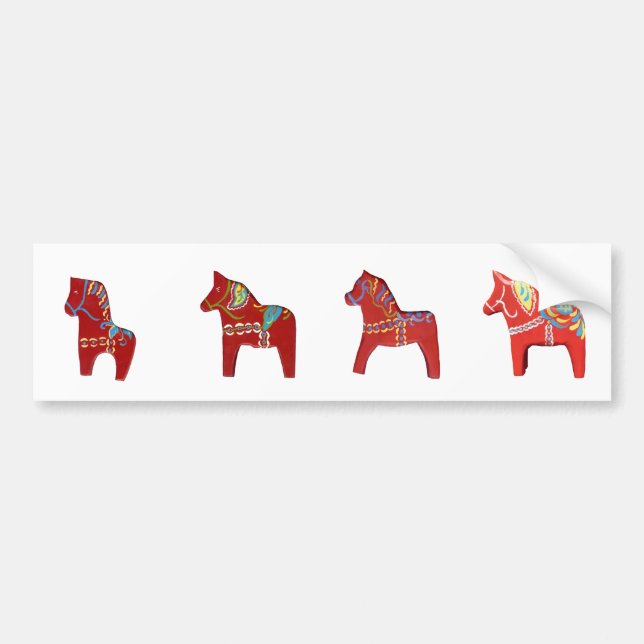 Pegatina Para Coche Dala Horses Bumper Sticker (Frente)