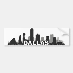 Pegatina Para Coche Dallas Texas Skyline Bumper Sticker