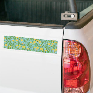 Pegatina Para Coche Dandelions, verde, amarillo y azul