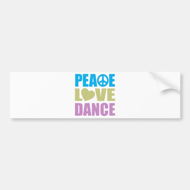 Pegatina Para Coche Danza del amor de la paz (Frente)