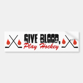 Pegatina Para Coche Dar sangre, jugar al hockey