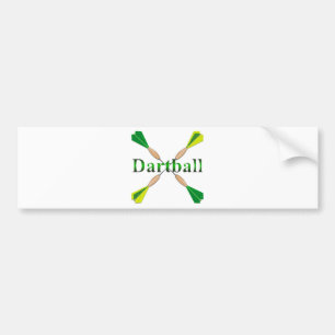 Pegatina Para Coche Dardos verdes y dorados