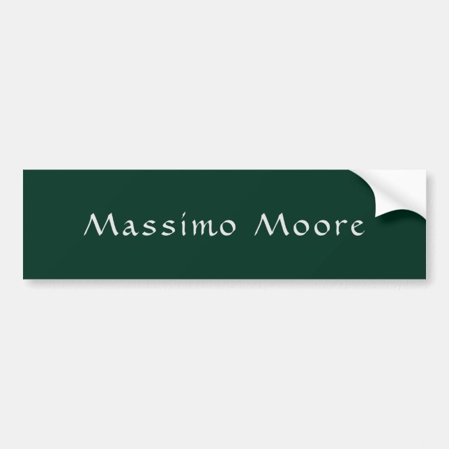 Pegatina Para Coche Dark Green Elegant Casual Own Name Handwriting (Frente)