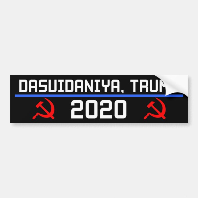 Pegatina Para Coche Dasvidaniya Trump 2020 (Frente)