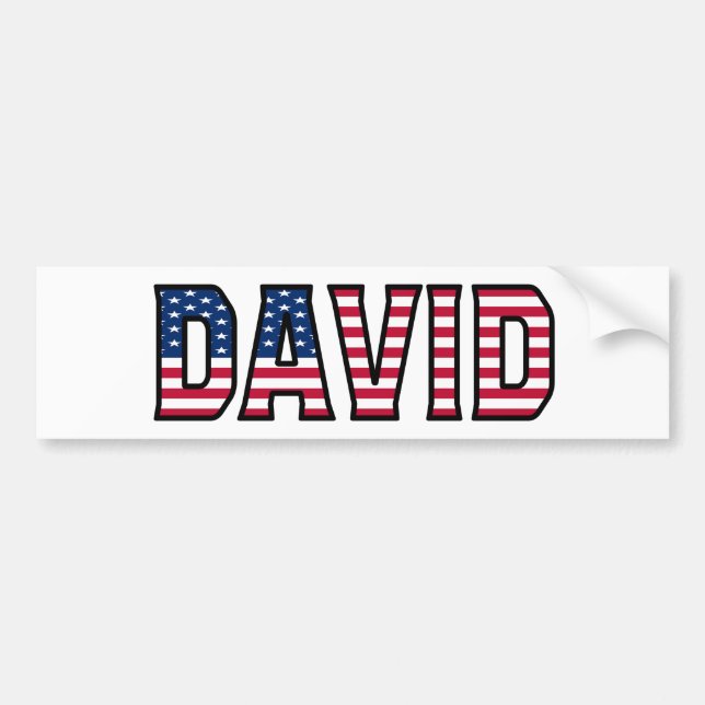 Pegatina Para Coche David Name Vorname Estados Unidos Aufkleber Pegati (Frente)