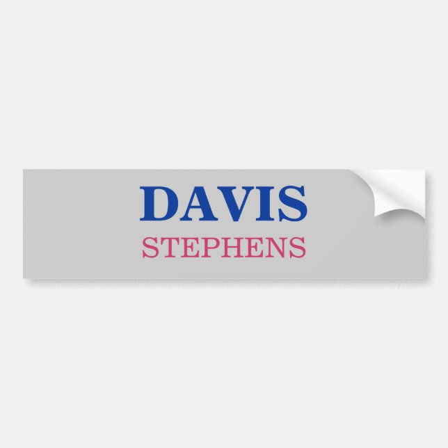 PEGATINA PARA COCHE DAVIS, STEPHENS (Frente)