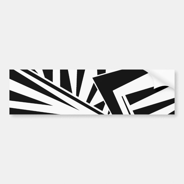 Pegatina Para Coche dazzle camouflage(black) (Frente)