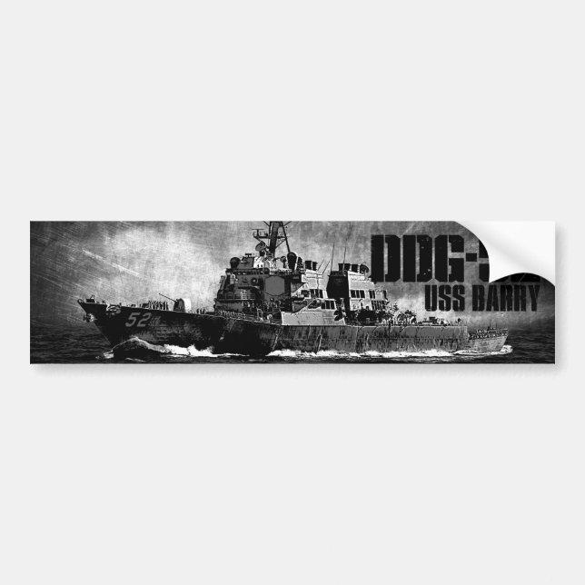 Pegatina Para Coche DDG-52 Barry Bumper Sticker (Frente)