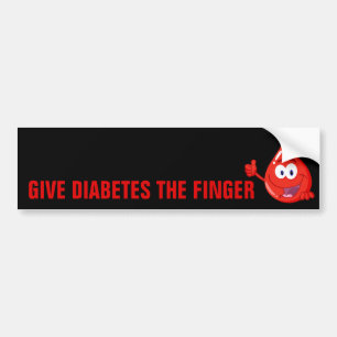 Pegatina Para Coche Dé a diabetes el dedo